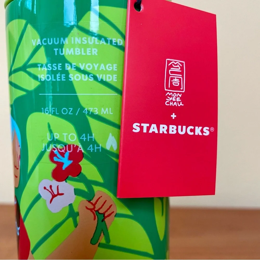 Starbucks Tumbler Hot/Cold Artist Series Monyee Chau Stainless Steel 16 ounces